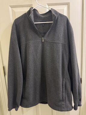 croft & barrow Dark Gray Half-Zip Fleece Pullover